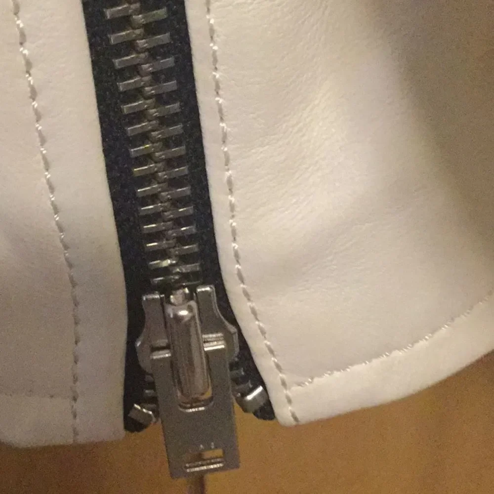 IRO White and Black Yulia Leather Jacket in Ecru - Picture 14 of 16